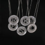 NZ1003S Silver Cubic Zirconia Diamond CZ 26 Alphabet Letter Charm Pendant Necklaces A-Z Zircon Initial jewelry for Women