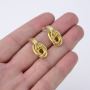 Hot sale Fashion 18K Gold Plated Brass  Loop Earring Posts Ear studs