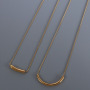 NS1204 High Quality Non Tarnish 18k Gold Plated Stainless Steel Curved Tube Snake Chain Necklace For Women Ladies