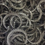 JF7215 Bling Jewelry Supplies Gunmetal Hematite Crystal Pave Crescent Moon Pendants for Jewelry making