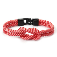 BM3003 Fashion Unisex Cord Rope Love Knot Couple Bracelet