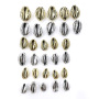 JF8694 Beach Charm Silver Plated Cowrie Shell Charms, Gold Plated Shell Charms, Seashell Shells