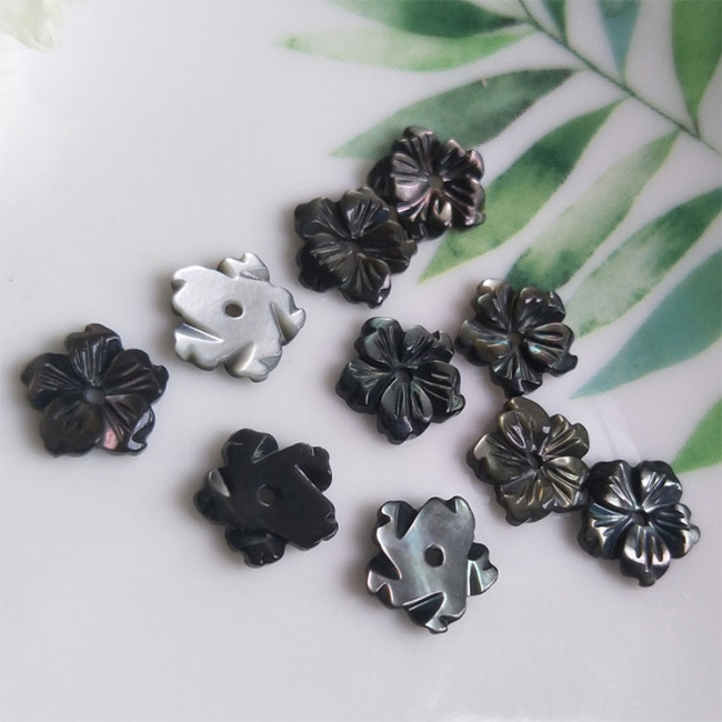 SP4077 MOP mother of pearl shell flower beads for stud earring making