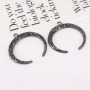 JF7215 Bling Jewelry Supplies Gunmetal Hematite Crystal Pave Crescent Moon Pendants for Jewelry making