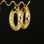 EM1156 Large Bohemian Bold 18k Gold  PlatedTwisted Hoop Earrings, Bolo Chunky Circle Earrings, Gold Statement Hoops for Women