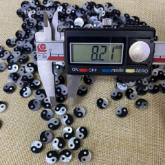 SP4105 Hot fashion MOP shell Yin Yang coin beads,mother of pearl Yin Yang round beads