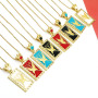 NZ1274 Fashion Custom Tarot Card  Butterfly Pendant Charm Necklace
