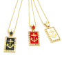 NZ1273 Wholesale Fashion Custom Anchor Pendant Charm Gold Necklace