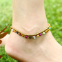 AS1007 Summer Beach Jewelry Chic Natural Freshwater Pearl & Brass Beaded  Ankle Bracelet Anklets for Ladies