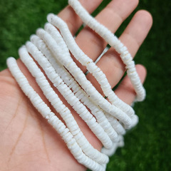 SP4123 loose beads white Puka Shell Heishi Disc Spacer Beads