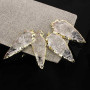 JF7224 clearance sale!!!! New Gold Dipped Rough Clear Quartz Arrowhead Pendants