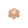 CZ7954 Fashion Jewelry Diy Supplies CZ Micro Pave Flower Shape Tip End Beads