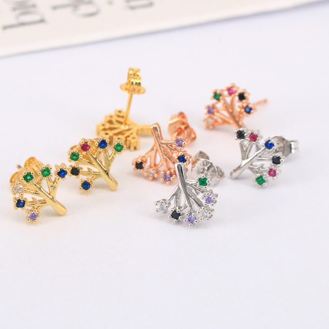 EC1155 Colorful Dainty Tiny Gold Minimal Mini Minimalist Studs Cubic Zirconia Pave Lightning Arrow Stud Earrings for Women