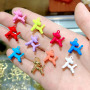 JS1554 New Fashion Multicolor Cute Colorful Rainbow Enamel Brass Metal Balloon Puppy Poodle Dog Charm Pendants