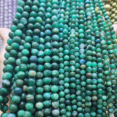 SB7180 Genuine Natural Fuchsite Gemstone Stone Beads Green Mica Muscovite Beads