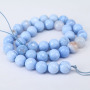 AB0720 Most Popular Faceted Blue Agate Gemstone Round Beads
