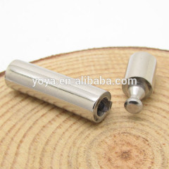 JF1253 Stainless Steel Locking Clasp Bayonet Style Leather Cord Clasp Snap-In Stainless Steel Clasps Closure with Button