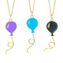 NM1194 Fashion Popular Jewelry Gold Enamel Balloon Pendant Stainless Steel Chain Necklace