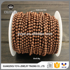 BCL1154 Unique 4MM Bronze Bradde Chains,Ball Chain Finding For Necklaces Jewelry
