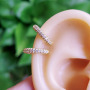 EC1662 high quality cuff women  brass with CZ clips copper diamond earrings clips on earring