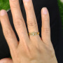 RM1298 Trendy 18k Gold Silver Plated Micro Pave CZ Evil Eye Hamsa Hand Open Rings with Curb Cuban Link Chain Band