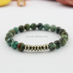 BRP1334 African turquoise gemstone pyrite bracelet