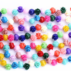 CB8070 Synthetic Coral Stone rose flower beads