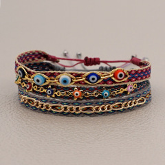 BC3005 Fashion Handmade Wrist Ladies Hama Charm Bracelet,Hot Sale Ethnic  Evil Eyes and Star Women Bracelet