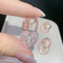 CZ7832 New CZ Micro Gold/Rose gold/Gunmetal/Silver Plated Diamond Lock Shape Clasps