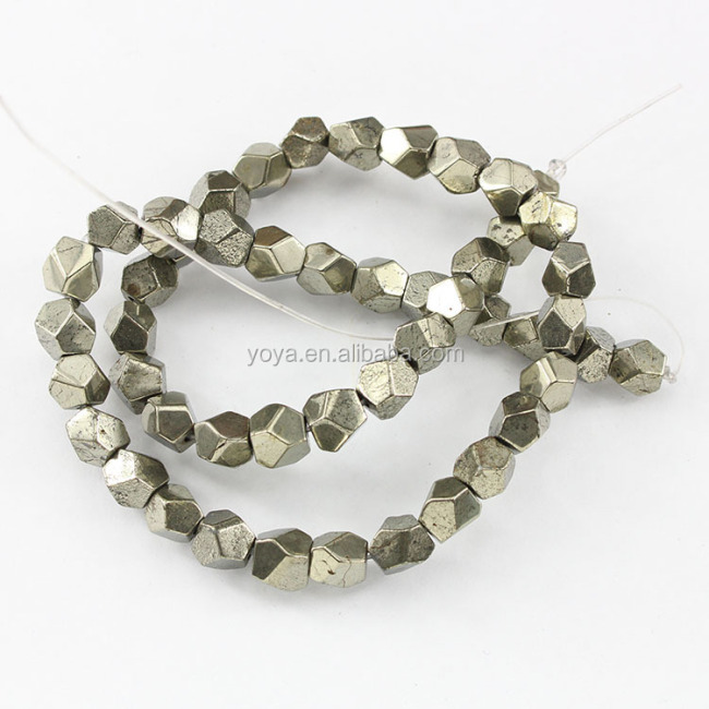 PB1151 Natural Golden iron Faceted Pyrite Nugget beads,pyrite nugget freeform irregular beads