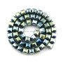 HB3135 Silver Gold Rainbow Pyrite Blue Plated Faceted Hematite Puffy Cube Shaped Gemstone Box Jewelry Beads