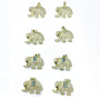 CZ8507 Wholesale gold plated cz micro pave elephant charm pendant ;Cubic zirconia elephant charm