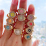 RM1347 18K Gold CZ Baguette Ring Eternity Statement Stacking Rings Gift for Her  Engagement Ring Gift for Her