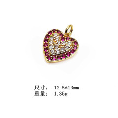 CZ8294  tiny mini minimalist cz micro pave diamond Love heart pendant charm,small cubic zirconia love heart pendant findings