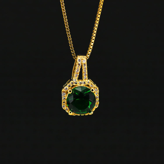 NZ1077 Bling Jewelry Diamond Jewelry Chic Cubic Zirconia CZ Micro Pave Square Shape Pendant Necklace