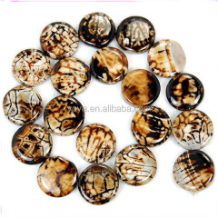 AB0043 Hot Sell Coffee Agate Coin Beads,Brown Agate Coin Beads