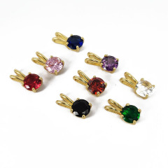 CZ8450 Simple Cubic Bunny Dangle Charm CZ Micro Pave Zircon Rabbit Pendant Bunny Charms For Necklace Bracelet Earrings Making