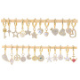 EC1763 Dainty Mini 18k Gold Silver Plated CZ Micro Pave Angel Wing Bee Star Heart Butterfly Flower Charm Huggies Hoop Earrings