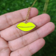Yellow lip necklace