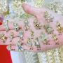 CZ8391 new 18K Gold Plated brass Cubic Zirconia diamond micro Pave heart gemstone bear Charm Pendant