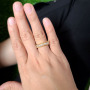 RM1293 New 18K Gold Plated Cubic Zirconia Diamond Micro Pave CZ  Marquise Tennis Eternity Open Rings For Women Ladies