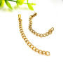 S1185 Fashion 18k gold plated stainless steel extension chains,bracelet necklace tail extender,extended jewelry chains