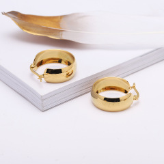 ES1070 Fashion jewelry stainless steel earring for women , gold stainless steel thick hoop ladies earring