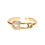 RM1142 Chic Bling Crystal Cubic Zirconia CZ Pave Rings CZ paved 18k Gold Plated Diamond Engagement Finger Rings for Ladies Women