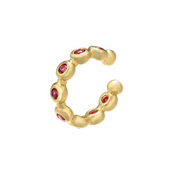 EC1240 Dainty Minimal No Piercing CZ Micro Pave Huggies,Ear Cuffs,Tiny Diamond Gold Hoop Cuff Earring
