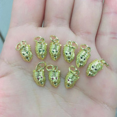 CZ8303 Dainty Tiny Mini Small CZ Diamond Leo Leopard Sea Horse Owl Fox Animal Charm Pendants