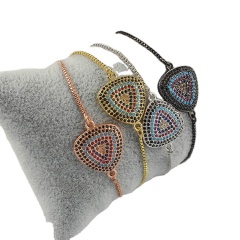 BRZ1363 Fashion cz pave chain bracelet for women