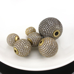 CZ6657 High quality CZ micro pave rond beads, beads for jewelry making
