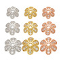 CZ7954 Fashion Jewelry Diy Supplies CZ Micro Pave Flower Shape Tip End Beads