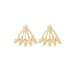 EM1062 Trendy Rhinestone Crystal Spike Minimalist ear jackets, Ear jackets with spikes, Geometric earrings